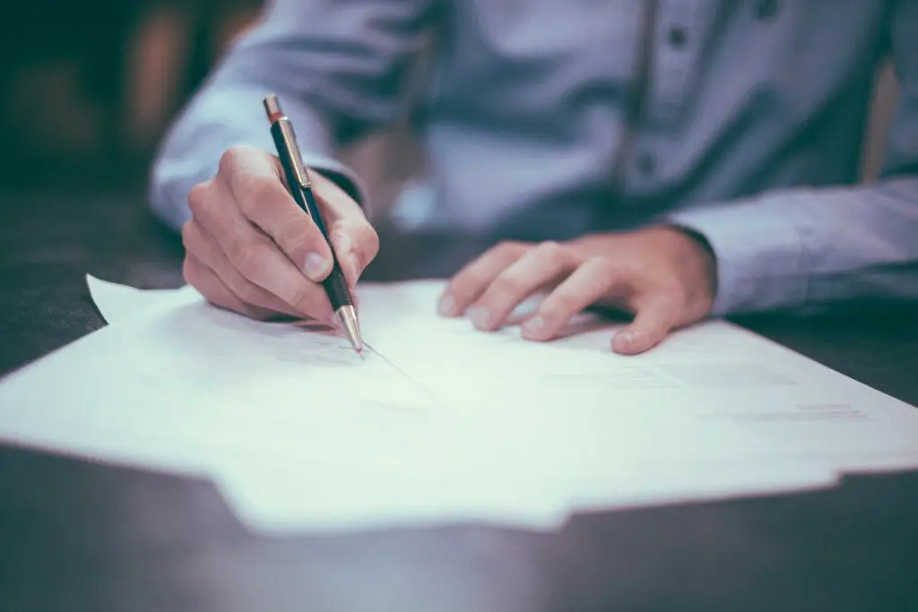 Man reviewing a resume