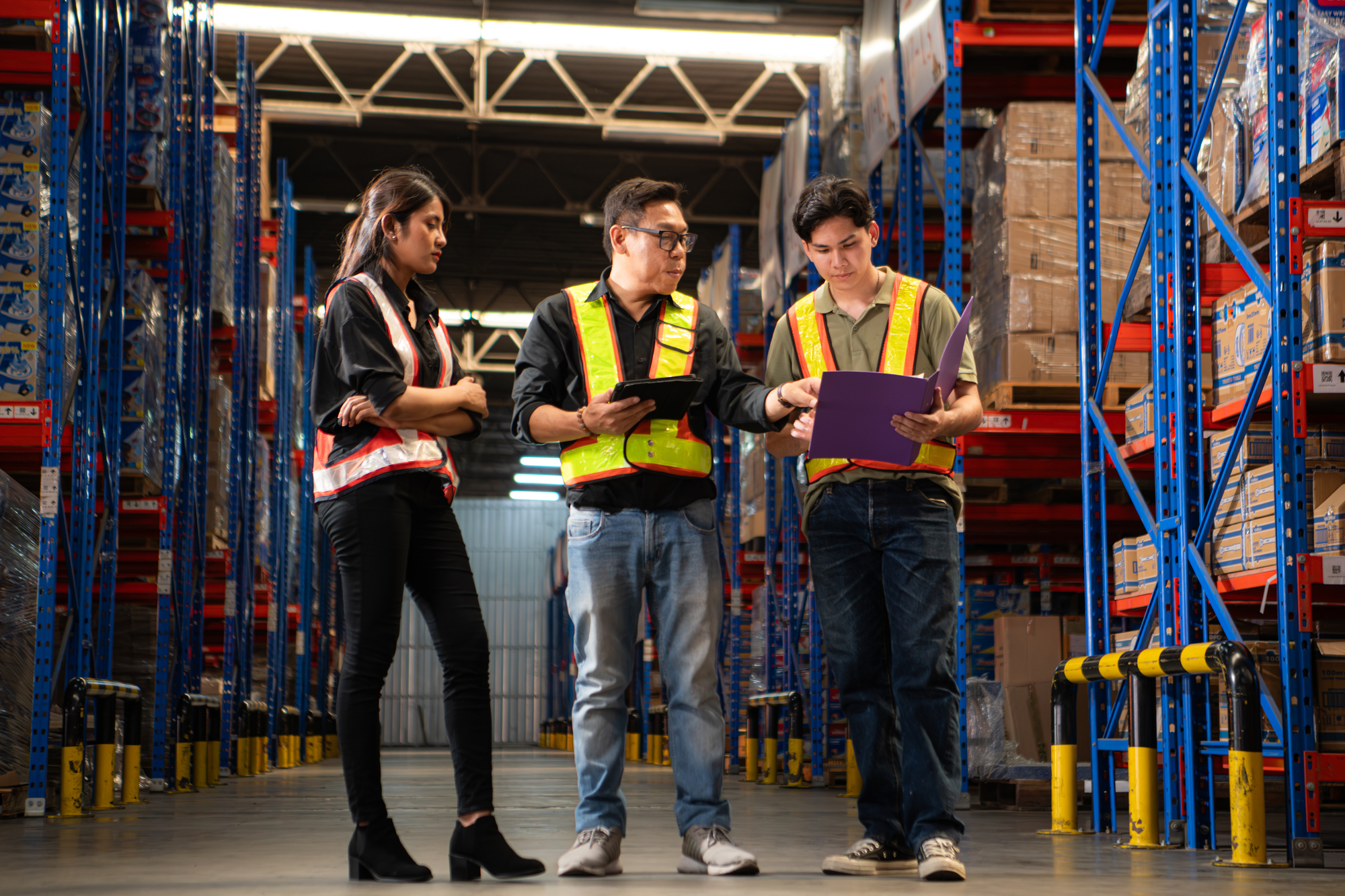 Manager and Supervisor in warehouse