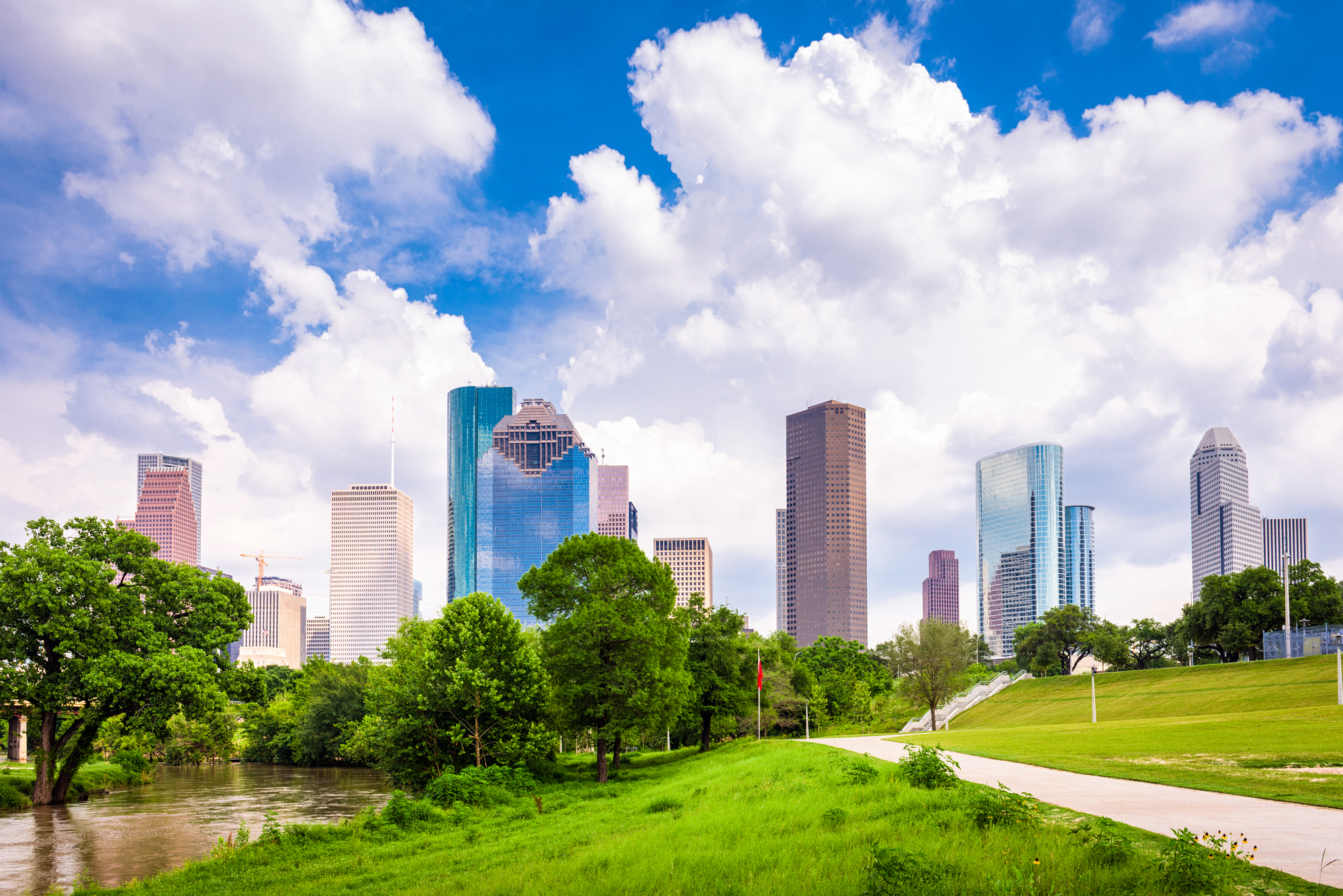 Houston, Texas, USA downtown city skyline.